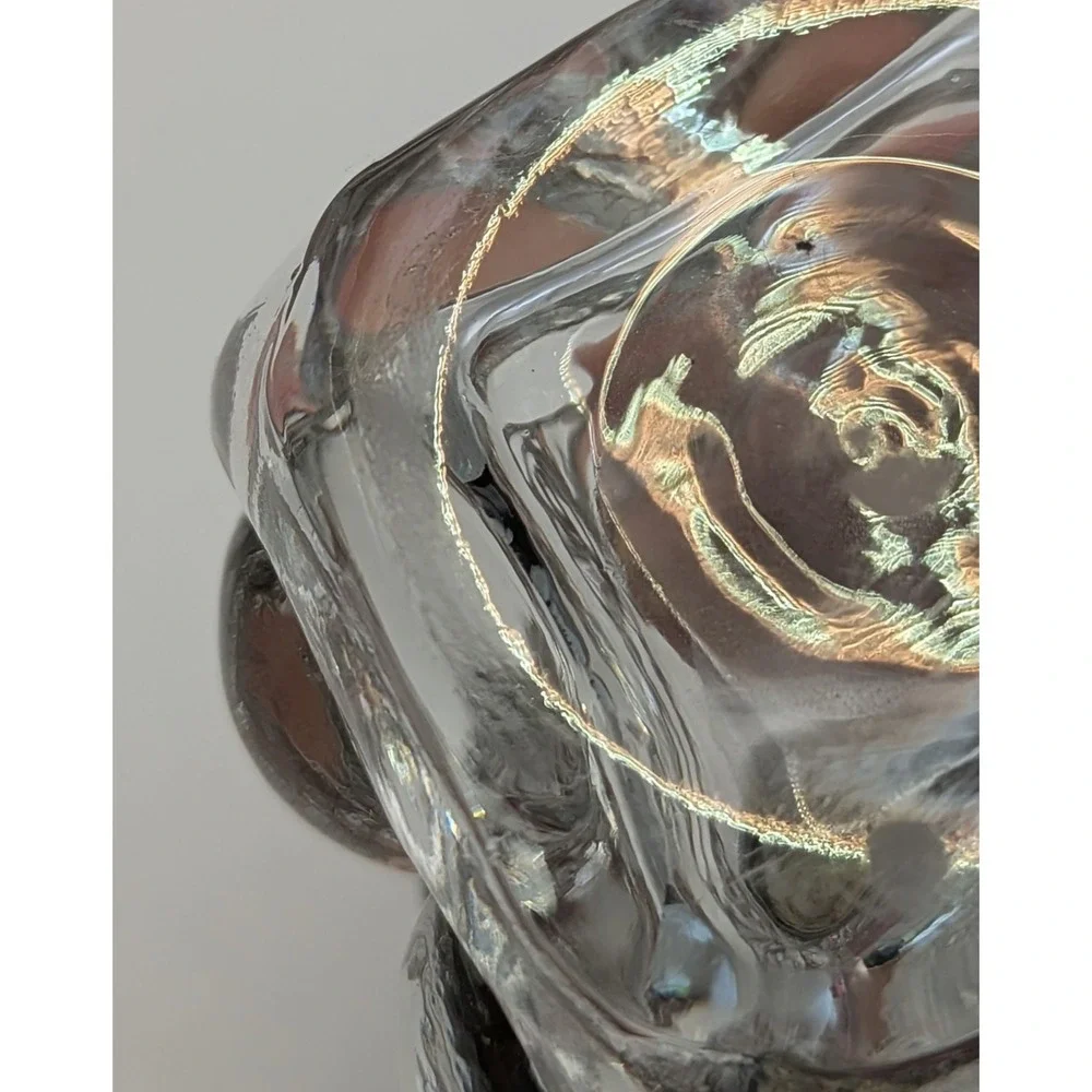 Mosser Glass Crystal‎ Opalescent Salt Pepper Shaker Eye Winker Pattern